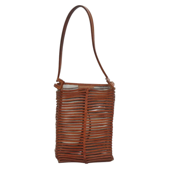 Salvatore Ferragamo Shoulder Bag Leather Brown Auth 110497