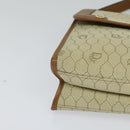 Christian Dior Honeycomb Canvas Hand Bag PVC Leather Beige Auth 110505-9