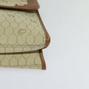 Christian Dior Honeycomb Canvas Hand Bag PVC Leather Beige Auth 110505-14