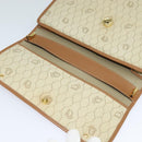 Christian Dior Honeycomb Canvas Hand Bag PVC Leather Beige Auth 110505-11