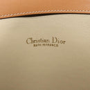 Christian Dior Honeycomb Canvas Hand Bag PVC Leather Beige Auth 110505-17