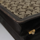 CELINE C Macadam Canvas Shoulder Bag Beige Brown Auth 110506-16