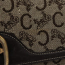 CELINE C Macadam Canvas Shoulder Bag Beige Brown Auth 110506-17