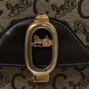 CELINE C Macadam Canvas Shoulder Bag Beige Brown Auth 110506-18