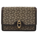 CELINE C Macadam Canvas Shoulder Bag Beige Brown Auth 110506-13