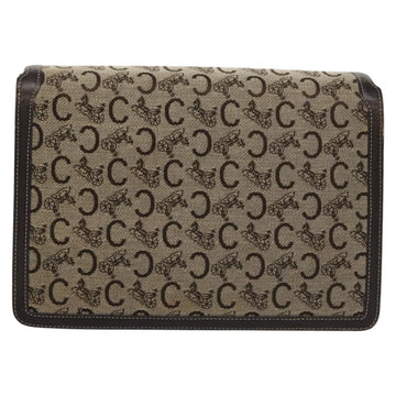CELINE C Macadam Canvas Shoulder Bag Beige Brown Auth 110506 - 0
