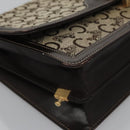 CELINE C Macadam Canvas Shoulder Bag Beige Brown Auth 110506-14