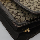 CELINE C Macadam Canvas Shoulder Bag Beige Brown Auth 110506-7