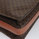 CELINE Macadam Canvas Shoulder Bag PVC Leather Brown Auth 110507-12