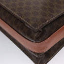 CELINE Macadam Canvas Shoulder Bag PVC Leather Brown Auth 110507-13