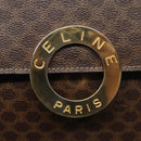 CELINE Macadam Canvas Shoulder Bag PVC Leather Brown Auth 110507-14