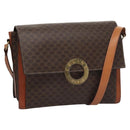 CELINE Macadam Canvas Shoulder Bag PVC Leather Brown Auth 110507-1