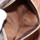 CELINE Macadam Canvas Shoulder Bag PVC Leather Brown Auth 110507-21