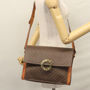 CELINE Macadam Canvas Shoulder Bag PVC Leather Brown Auth 110507-23
