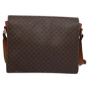 CELINE Macadam Canvas Shoulder Bag PVC Leather Brown Auth 110507-2