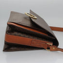 CELINE Macadam Canvas Shoulder Bag PVC Leather Brown Auth 110507-4