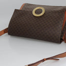 CELINE Macadam Canvas Shoulder Bag PVC Leather Brown Auth 110507-6