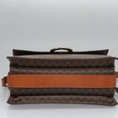 CELINE Macadam Canvas Shoulder Bag PVC Leather Brown Auth 110507-5