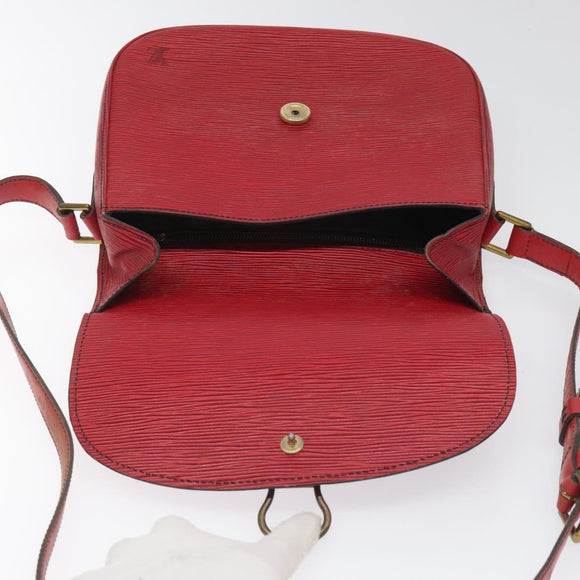 LOUIS VUITTON Epi Saint Cloud GM Shoulder Bag Red M52197 LV Auth 110514
