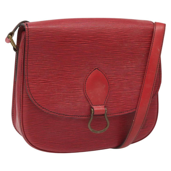LOUIS VUITTON Epi Saint Cloud GM Shoulder Bag Red M52197 LV Auth 110514