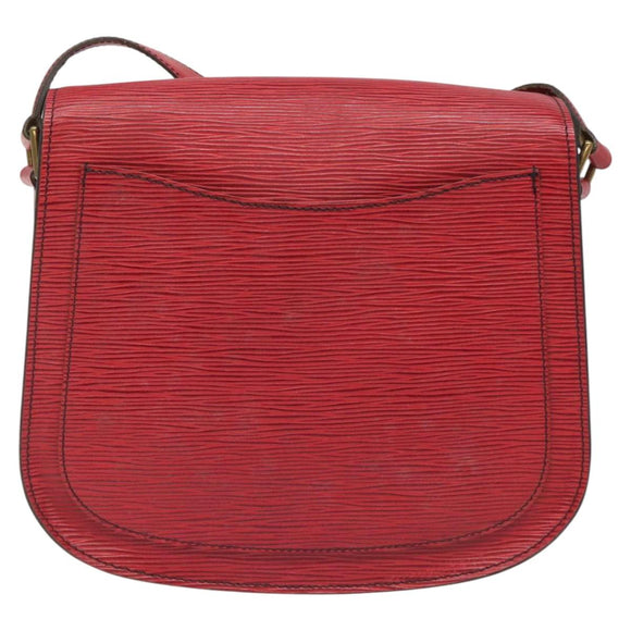 LOUIS VUITTON Epi Saint Cloud GM Shoulder Bag Red M52197 LV Auth 110514