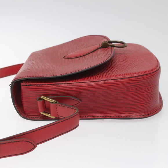 LOUIS VUITTON Epi Saint Cloud GM Shoulder Bag Red M52197 LV Auth 110514
