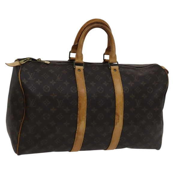 LOUIS VUITTON Monogram Keepall 45 Boston Bag M41428 LV Auth 110527