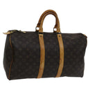 LOUIS VUITTON Monogram Keepall 45 Boston Bag M41428 LV Auth 110527-1