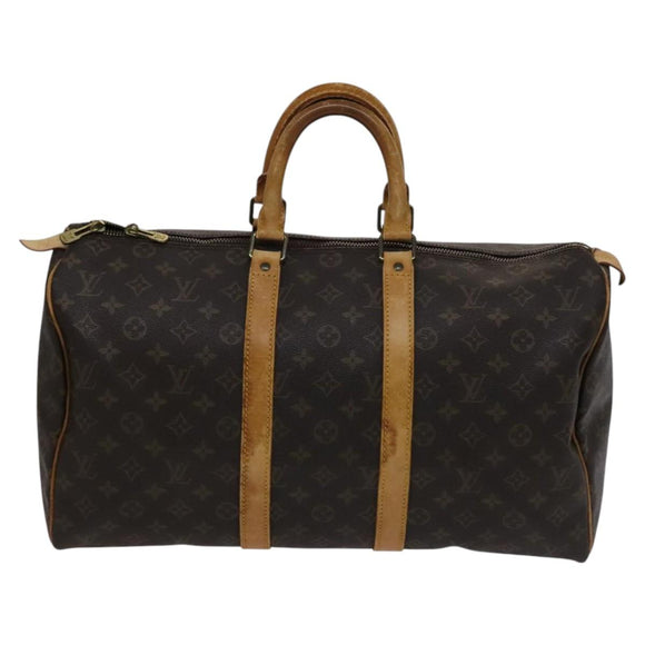 LOUIS VUITTON Monogram Keepall 45 Boston Bag M41428 LV Auth 110527