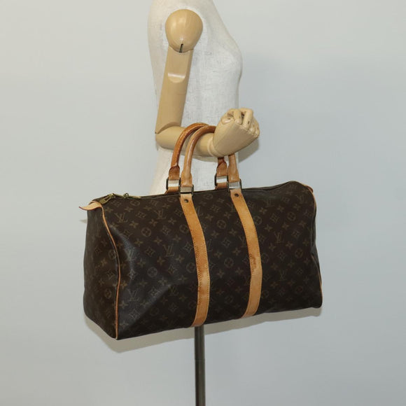 LOUIS VUITTON Monogram Keepall 45 Boston Bag M41428 LV Auth 110527