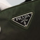 PRADA Tote Bag Nylon Green Auth 110543-17