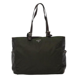 PRADA Tote Bag Nylon Green Auth 110543 - 0