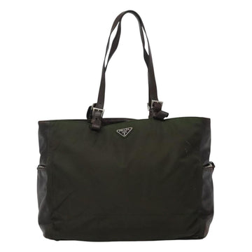PRADA Tote Bag Nylon Green Auth 110543 - 0