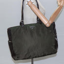 PRADA Tote Bag Nylon Green Auth 110543-27