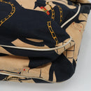 CHANEL Mademoiselle Tote Bag Canvas Navy CC Auth 110544A-15