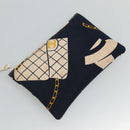 CHANEL Mademoiselle Tote Bag Canvas Navy CC Auth 110544A-23