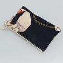 CHANEL Mademoiselle Tote Bag Canvas Navy CC Auth 110544-24