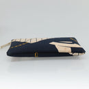CHANEL Mademoiselle Tote Bag Canvas Navy CC Auth 110544A-29