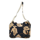CHANEL Mademoiselle Tote Bag Canvas Navy CC Auth 110544-3