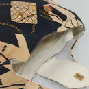 CHANEL Mademoiselle Tote Bag Canvas Navy CC Auth 110544A-7