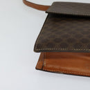 CELINE Macadam Canvas Shoulder Bag PVC Leather Brown Auth 110551-10