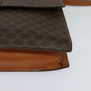 CELINE Macadam Canvas Shoulder Bag PVC Leather Brown Auth 110551-11