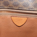 CELINE Macadam Canvas Shoulder Bag PVC Leather Brown Auth 110551-16