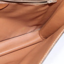 CELINE Macadam Canvas Shoulder Bag PVC Leather Brown Auth 110551-18