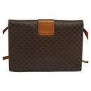 CELINE Macadam Canvas Shoulder Bag PVC Leather Brown Auth 110551-3