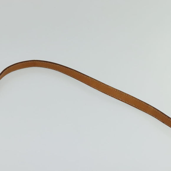 CELINE Macadam Canvas Shoulder Bag PVC Leather Brown Auth 110551