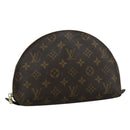 LOUIS VUITTON Monogram Trousse Demi Ronde Cosmetic Pouch M47520 LV Auth 110615-1