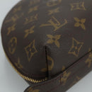 LOUIS VUITTON Monogram Trousse Demi Ronde Cosmetic Pouch M47520 LV Auth 110615-16