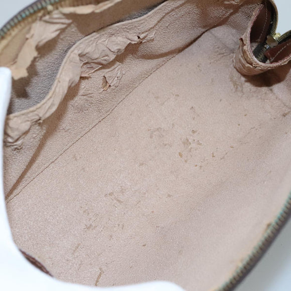 LOUIS VUITTON Monogram Trousse Demi Ronde Cosmetic Pouch M47520 LV Auth 110615