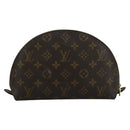 LOUIS VUITTON Monogram Trousse Demi Ronde Cosmetic Pouch M47520 LV Auth 110615-2